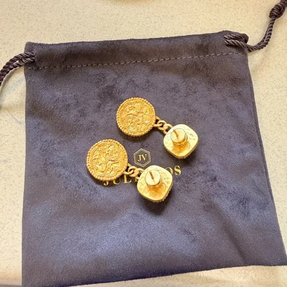 Julie Vos Trieste Coin Statement Earring - Picture 4 of 4